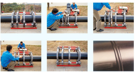 เครื่องเชื่อมฟิวชั่น 4 แคลมป์สำหรับท่อ HDPE 63 มม. ถึง 160 มม.